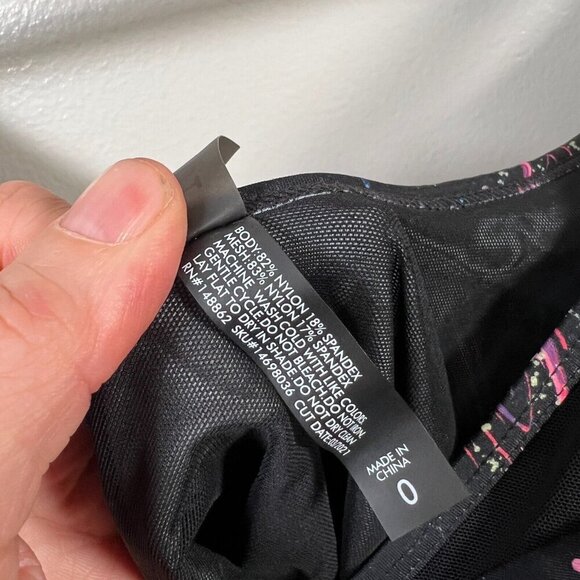 Torrid Galaxy Mesh One Piece Swimsuit Size 0 Large Black Celestial Beach Cruise - Picture 11 of 11